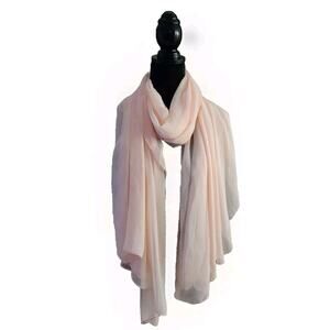 NWT Touché Oversized Rectangle Pink Silk Chiffon Shawl Wrap 76 X 55"